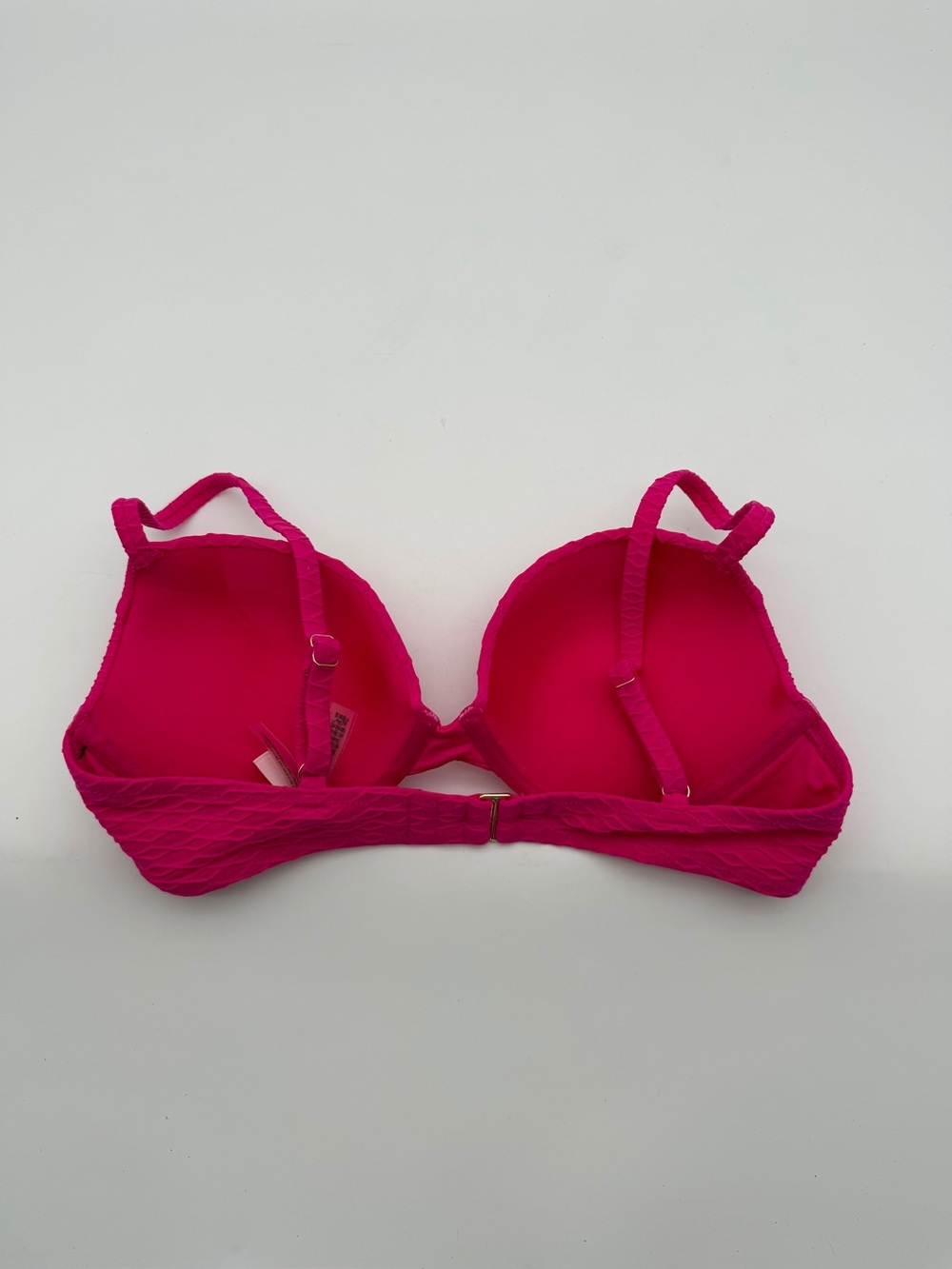 Victorias Secret Women's Fuchsia Textured‎ Push-Up Bikini top 34 C - Picture 4 of 5
